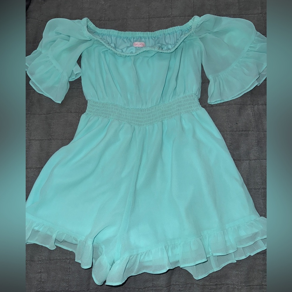 Pink Lily Romper—medium